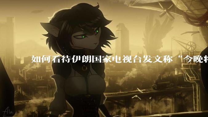 如何看待伊朗国家电视台发文称“今晚将会发生一件大事，让世界铭记几个世纪”？